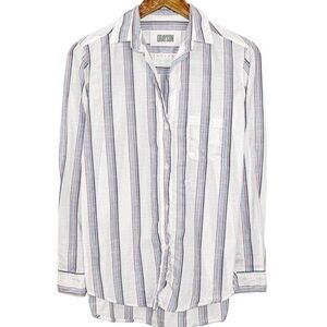 Anthropologie Grayson white button down striped top